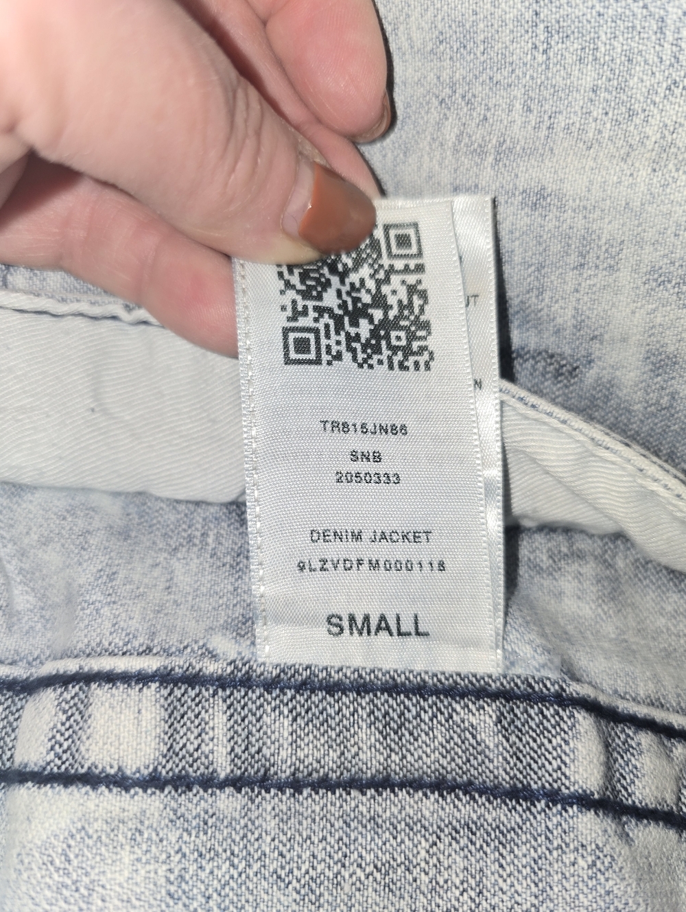 True Religion Kids Denim Jimmy Trucker Jacket Acid Wash Rope Stitch Blue Size Sm - Picture 10 of 12